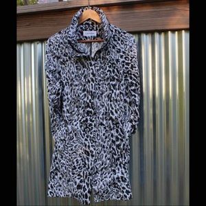 Calvin Klein Animal Print Packable Rain Jacket